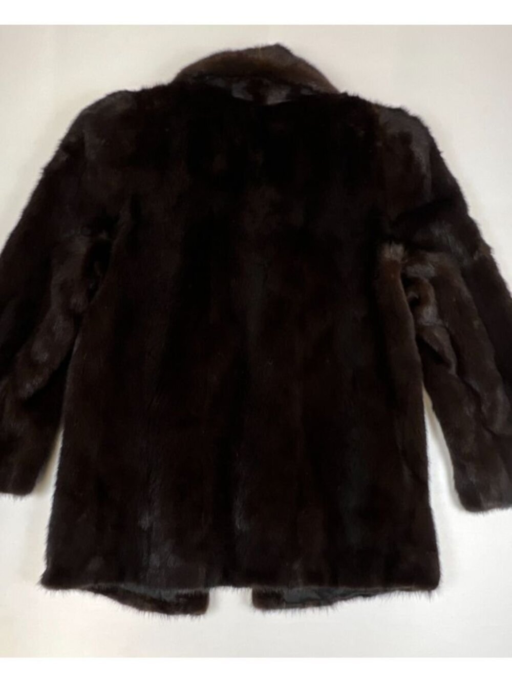 Vintage Sakowitz Women Real Mink Fur Coat Brown Mid Length Genuine Luxury Heavy - Picture 2 of 9
